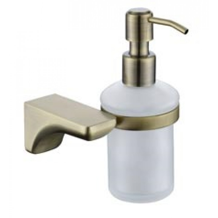 4510 Дозатор для жидкого мыла настенный (стекло) бронза (нерж)
